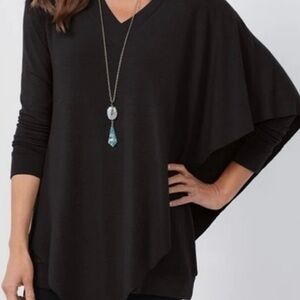 Soft Surrounding Black Madeline V-Neck Black Tunic Top